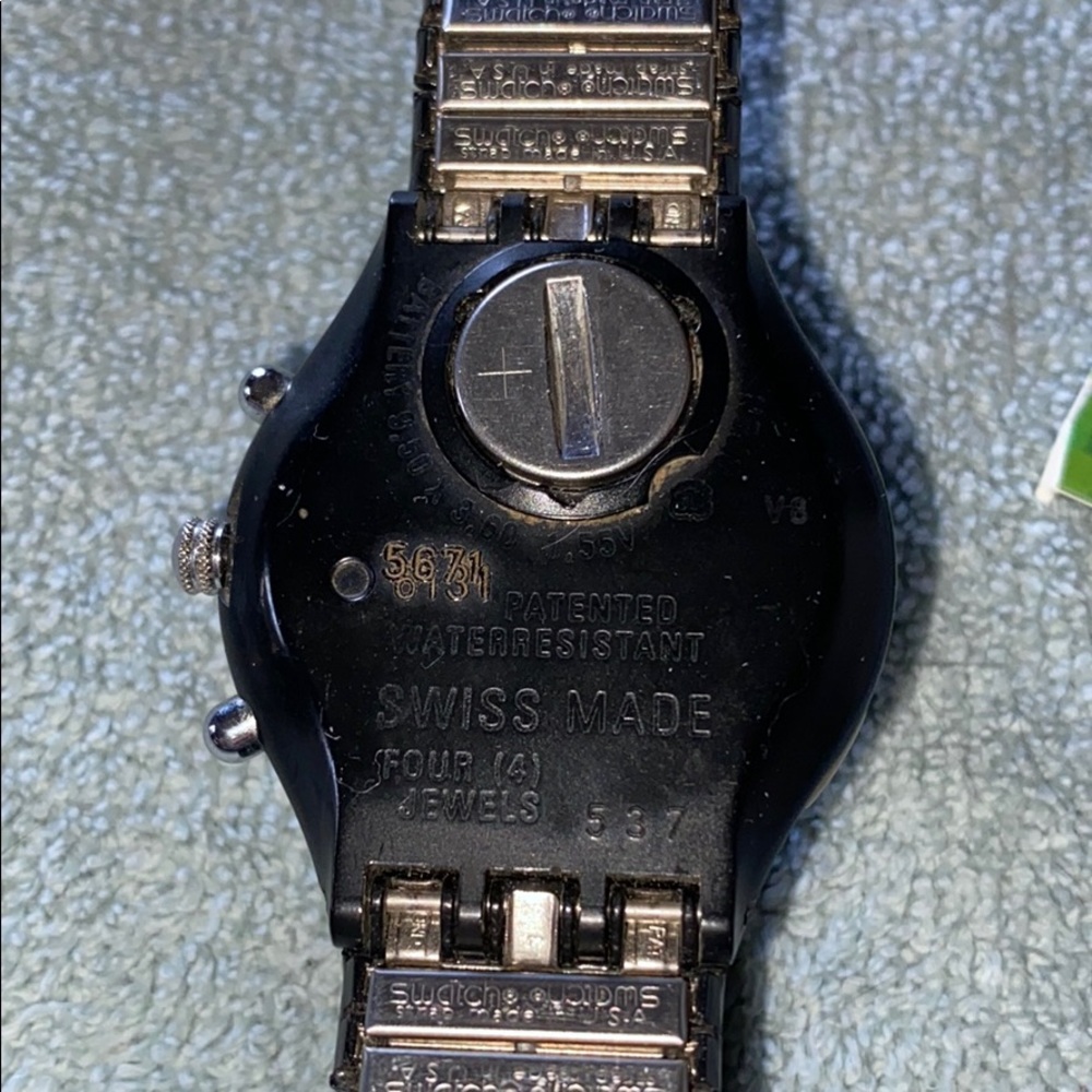 Swatch Black & White Chronograph Watch - Picture 3 of 5
